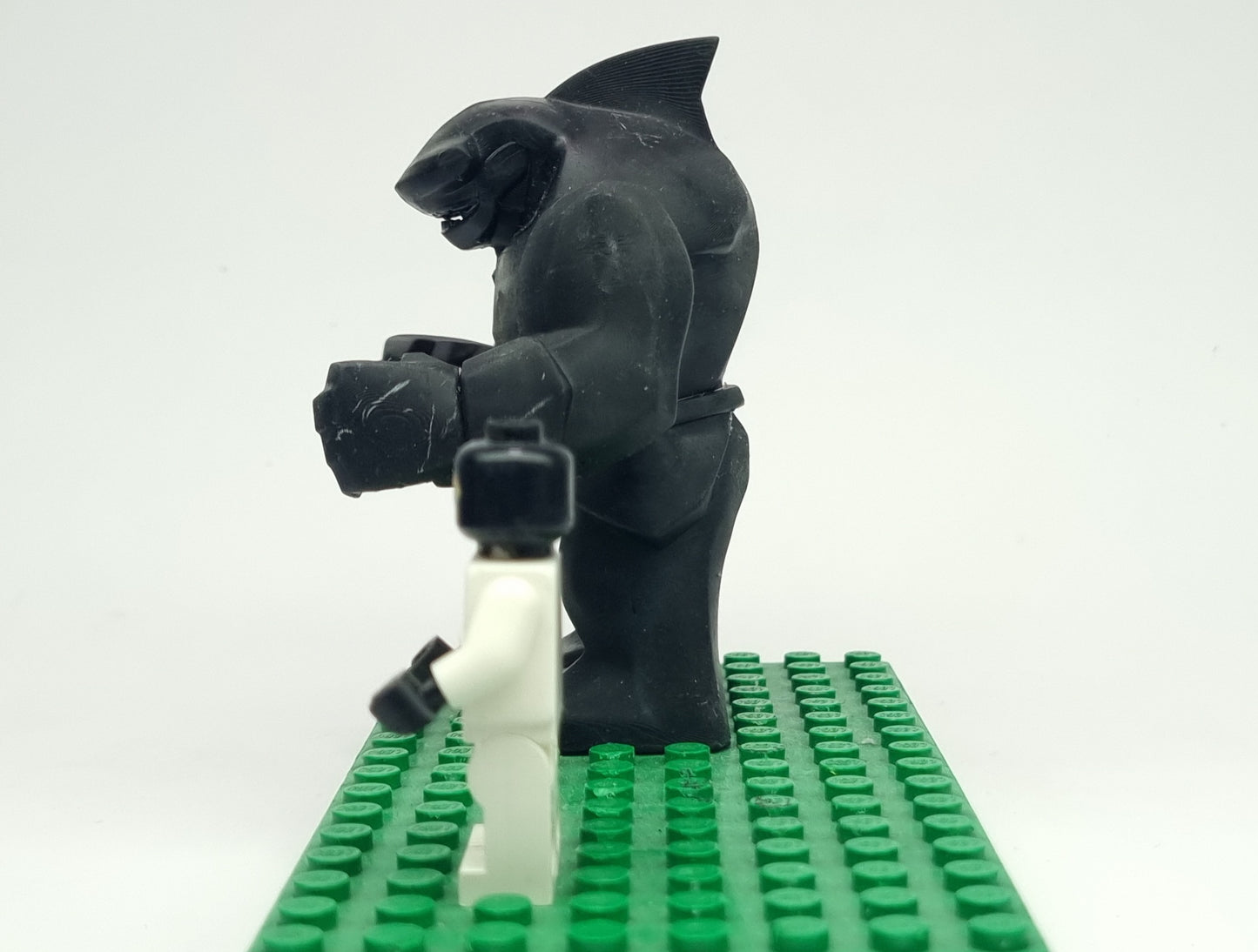 Building toy custom 3D printed super hero big shark!