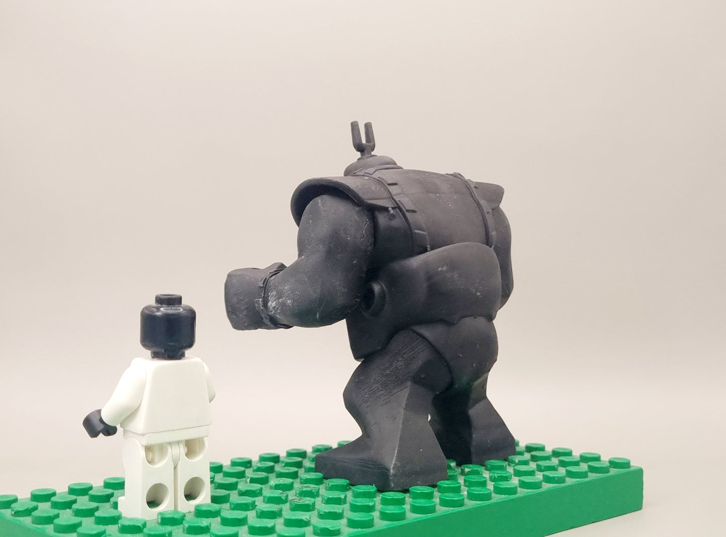 Building toy custom 3D printed tortoise brain enemy big figure!