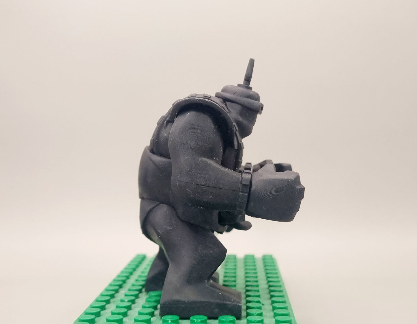 Building toy custom 3D printed tortoise brain enemy big figure!