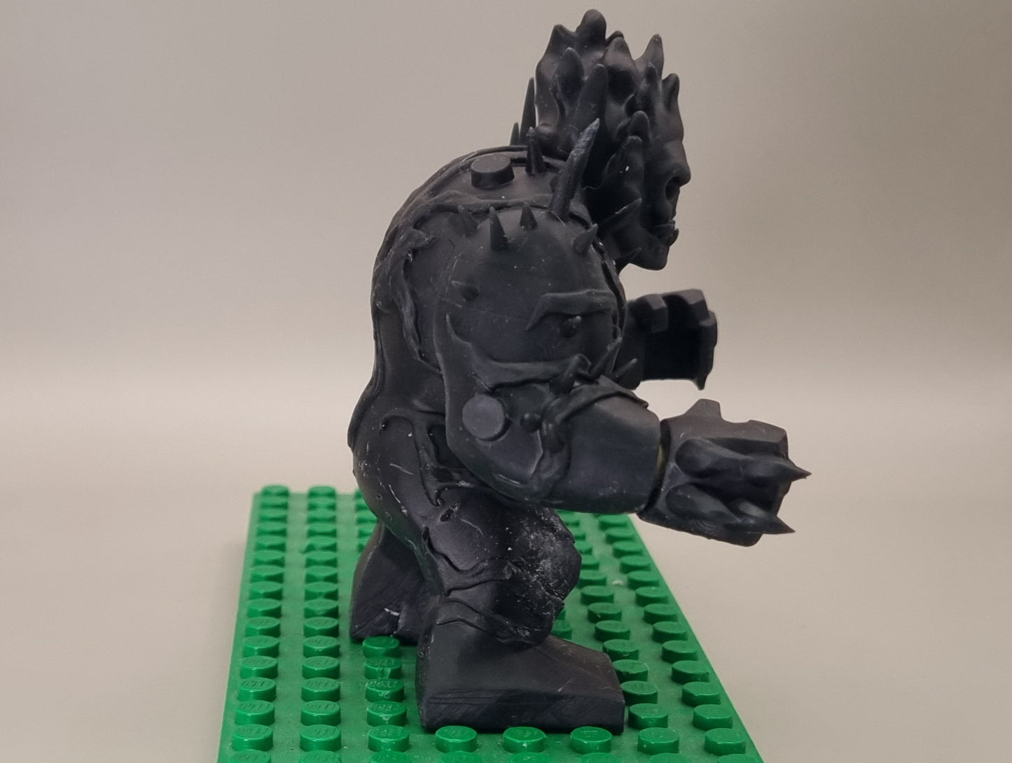 Building toy custom 3D printed super hero flaming head bigfig!