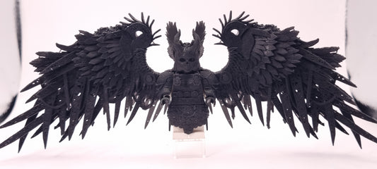 Building toy custom 3D printed winged god fighting valk by Idrawstudios