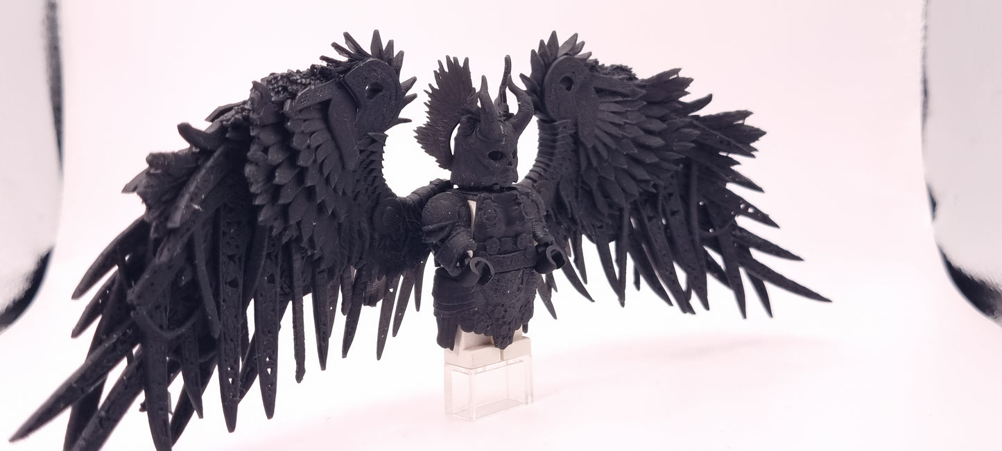 Building toy custom 3D printed winged god fighting valk by Idrawstudios