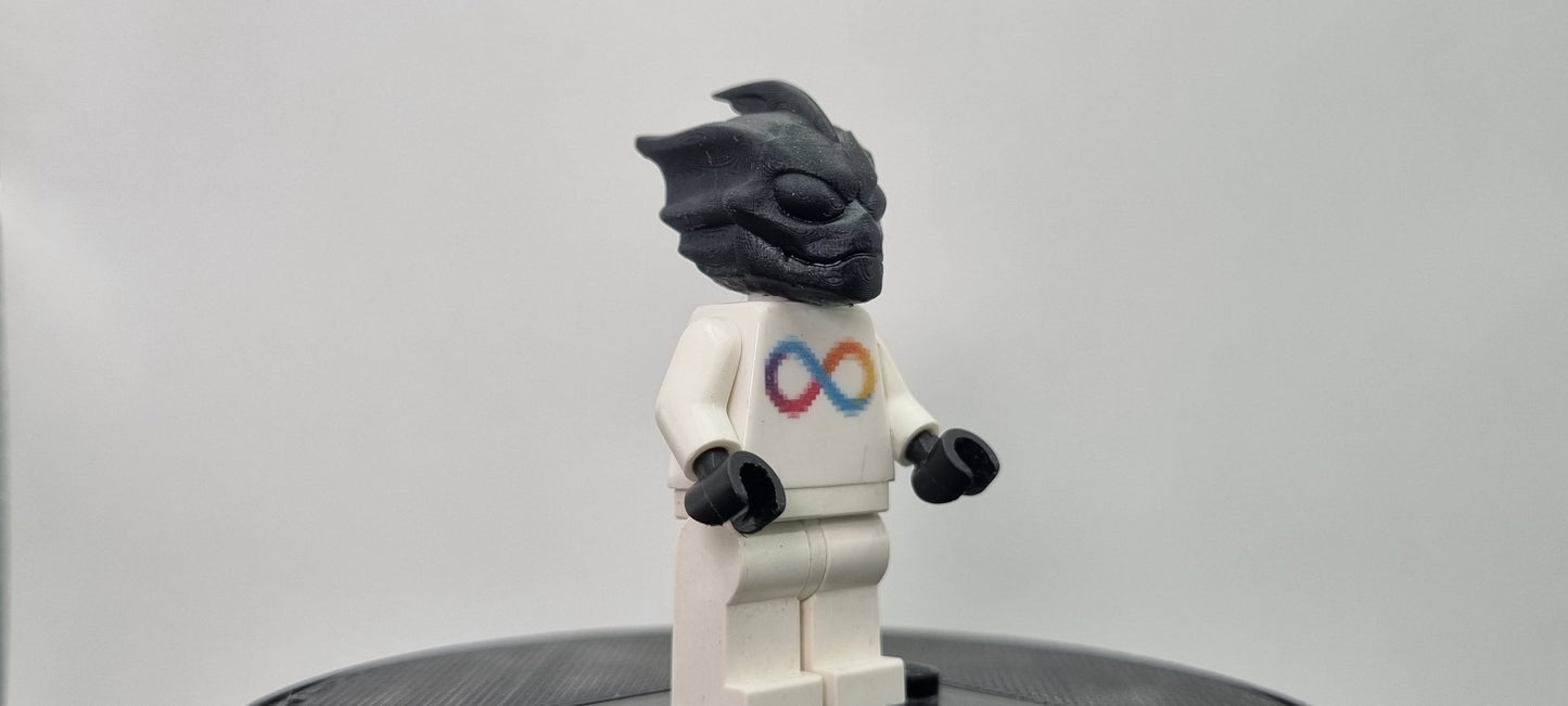 Building toy custom 3D printed dr big eyed alien!