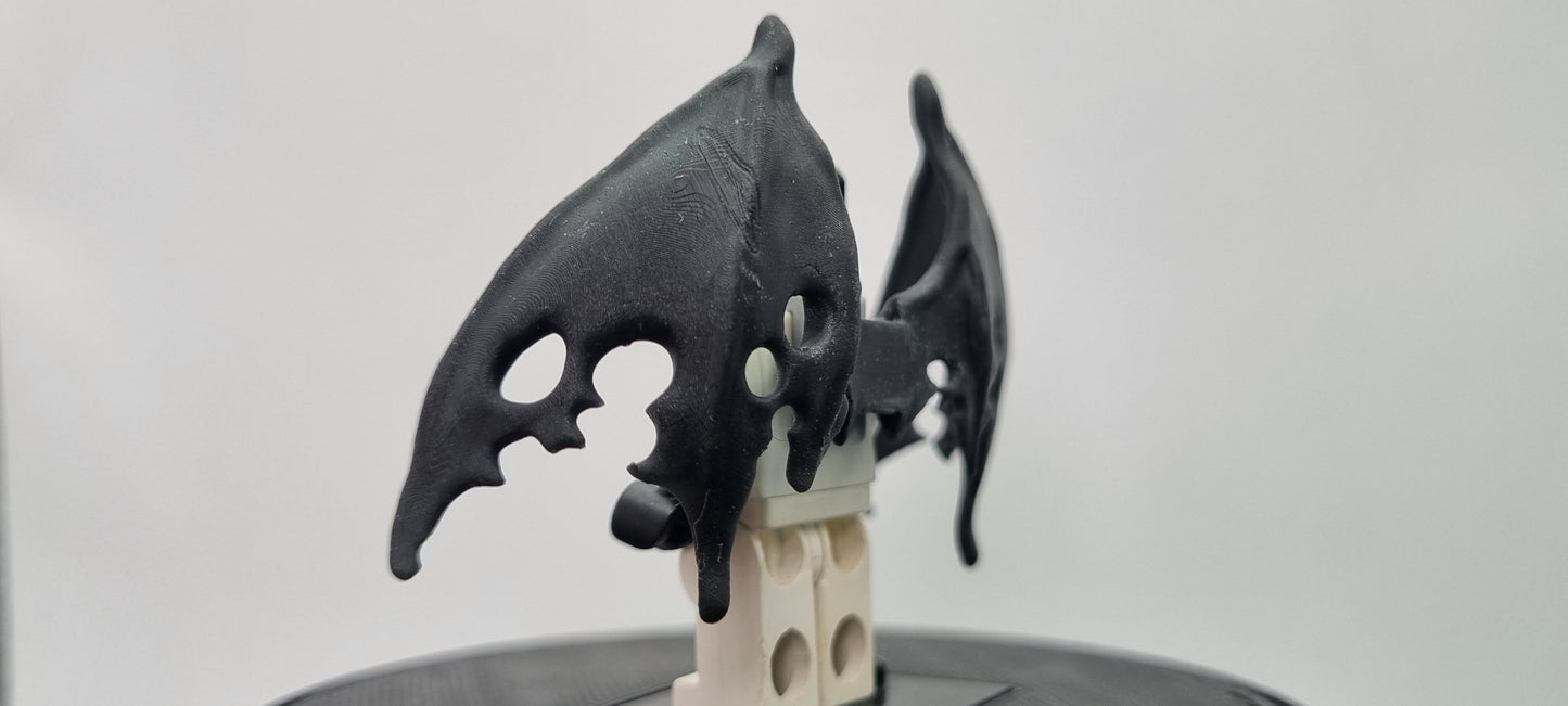 Building toy custom 3D printed devil wings!