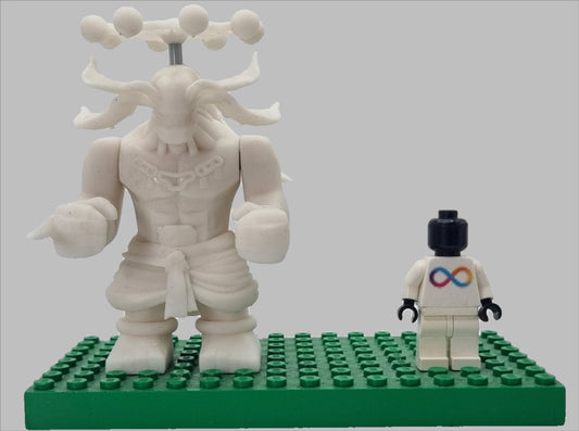 Building toy custom 3D printed ninja sorcerers white summoned guardian!