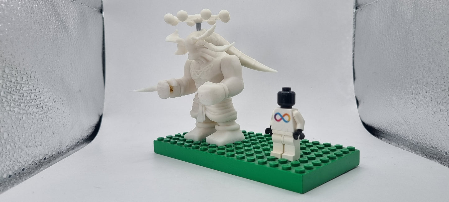 Building toy custom 3D printed ninja sorcerers white summoned guardian!