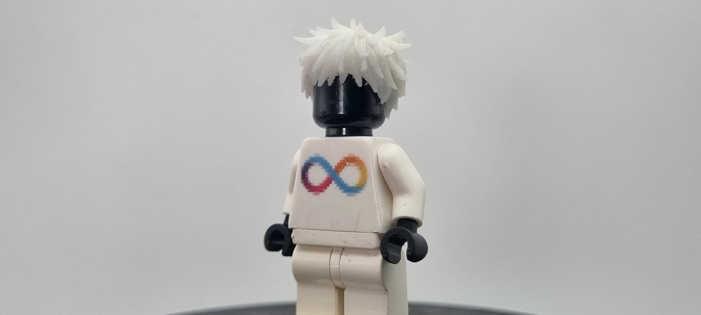 Building toy custom 3D printed ninja sorcerer student with white hair!