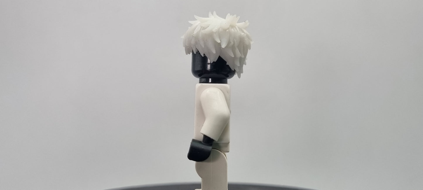 Building toy custom 3D printed ninja sorcerer student with white hair!