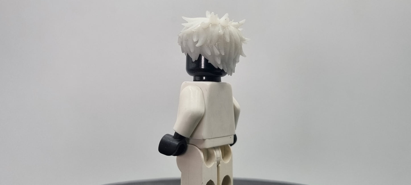 Building toy custom 3D printed ninja sorcerer student with white hair!