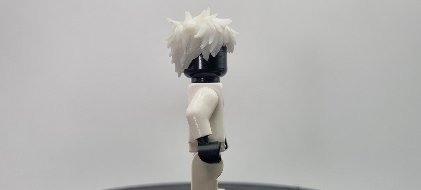 Building toy custom 3D printed ninja sorcerer student with white hair!