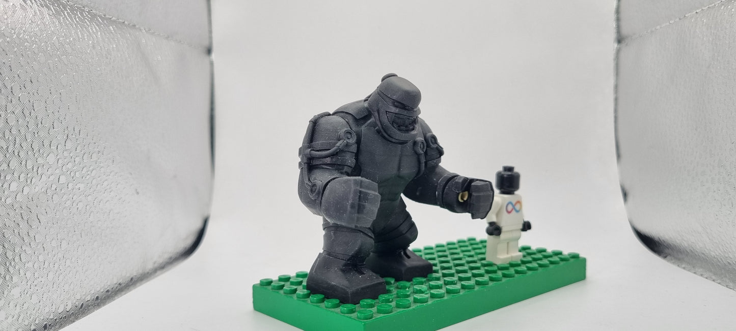 Building toy custom 3D printed 2004 super hero with anger issue bigfig!