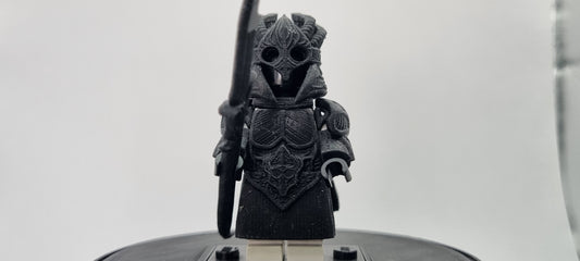 Building toy custom 3D printed evil lord ring warrior with spear weapon!