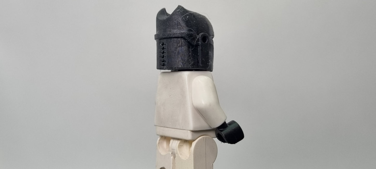 Building toy custom 3D printed galaxy wars owl bucket helmet!