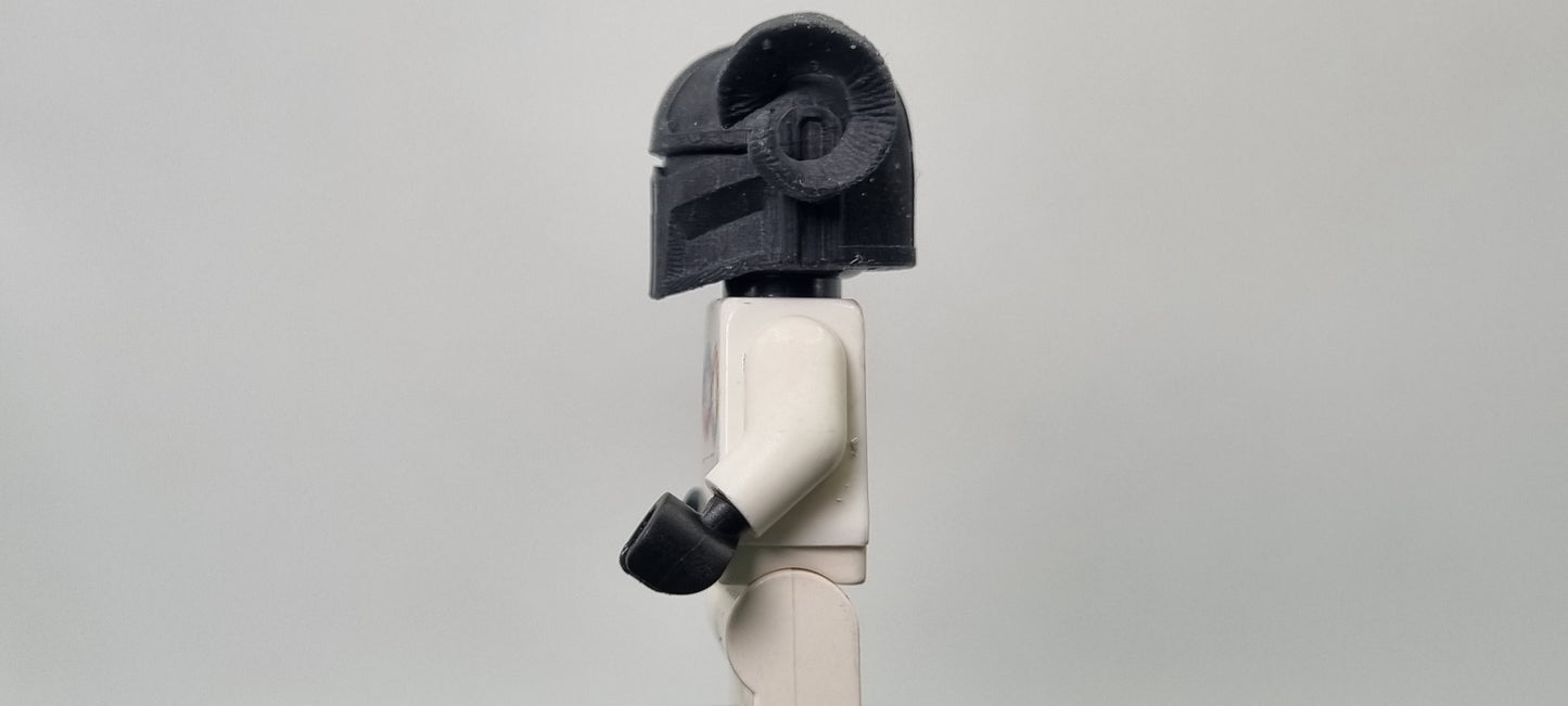 Building toy custom 3D printed galaxy wars small horned bucket helmet!