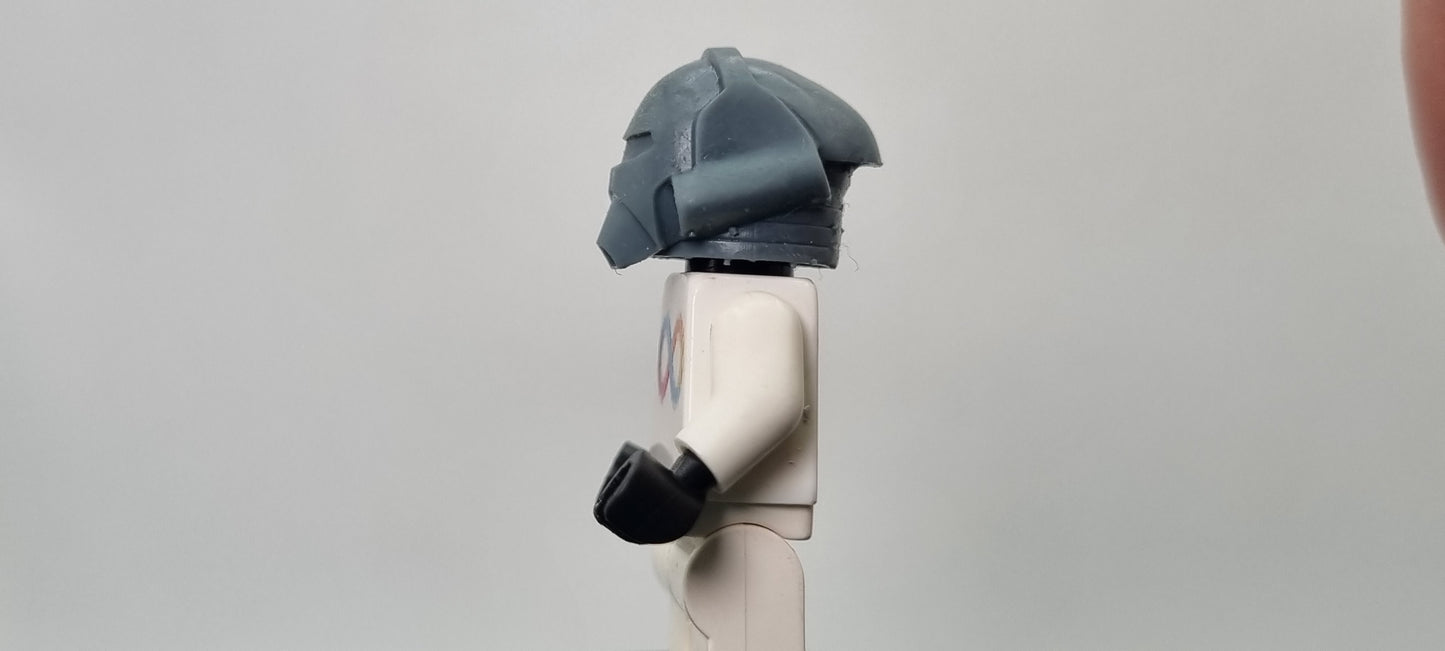Building toy custom 3D printed galaxy wars classic good side helmet! Printed in high resolution 12k!