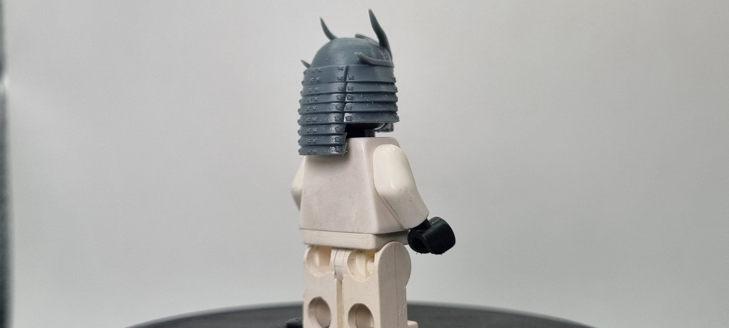 Building toy custom 3D printed galaxy wars samurai bucket helmet! Printed in high resolution 12k!