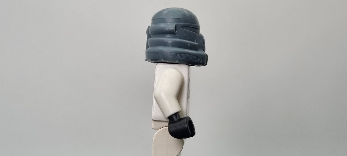 Building toy custom 3D printed galaxy wars air trooper helmet! Printed in high resolution 12k!