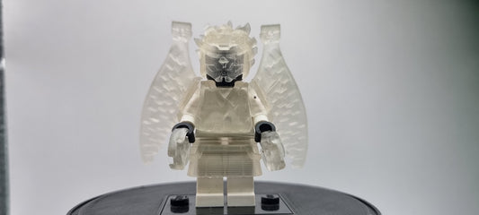 Building toy custom 3D printed ninja translucent armor with throwing stars