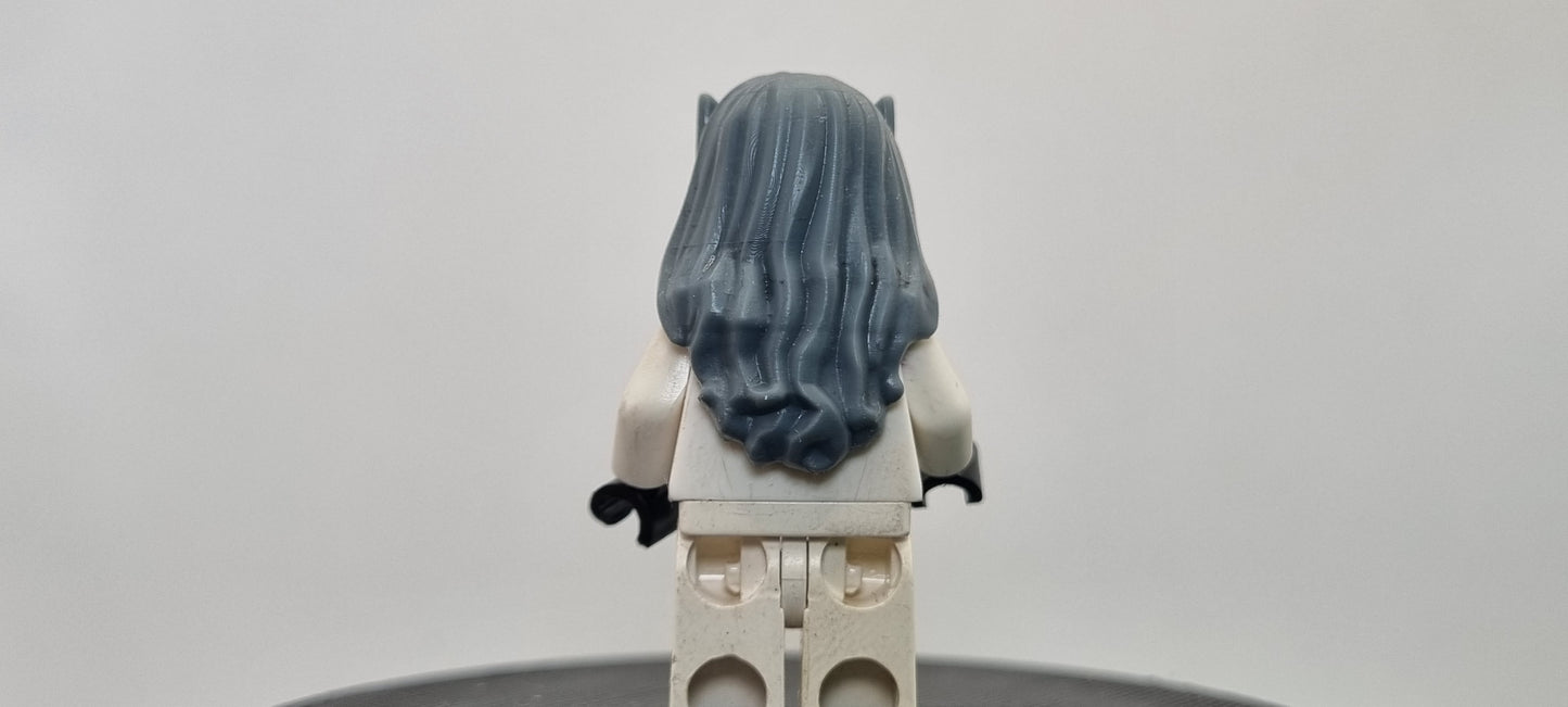 Building toy custom 3D printed super hero sapphire leader hairpiece! By latofigs!