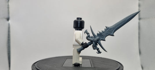 Building toy custom 3D printed wow mega frost sword. Printed in 12k high resolution resin!