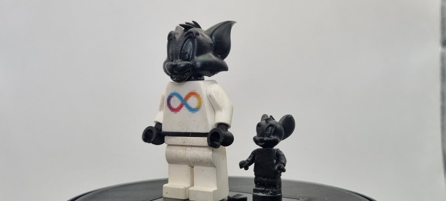 Building toy custom 3D printed cat and mouse set!