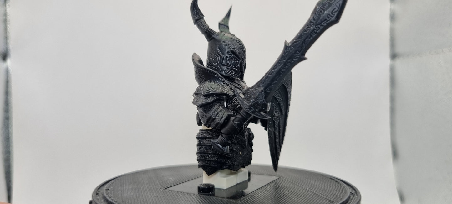 Building toy custom 3D printed fighter of the dark warrior!