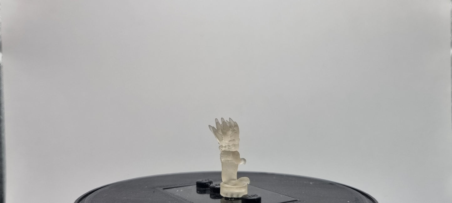 Building toy custom 3D printed little ghost with spikey hair!