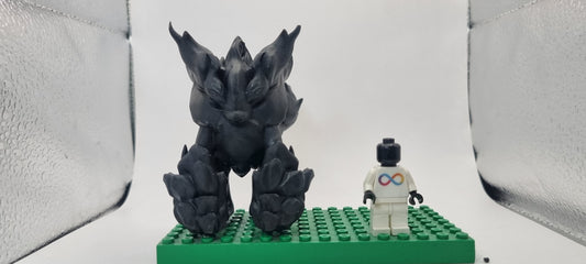 Building toy custom 3D printed knock off animals to catch big flame dude!