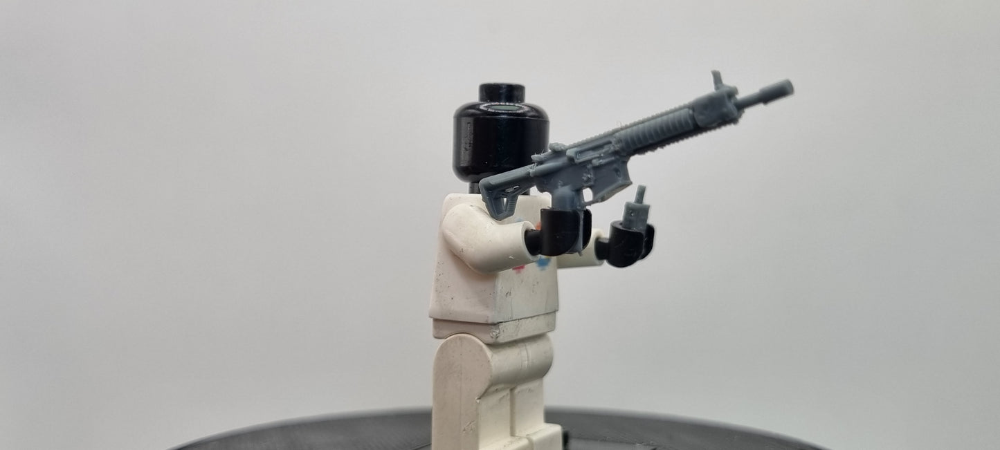 Building toy custom 3D printed printed long gun! Printed in 12k high resolution resin with detachable magazine