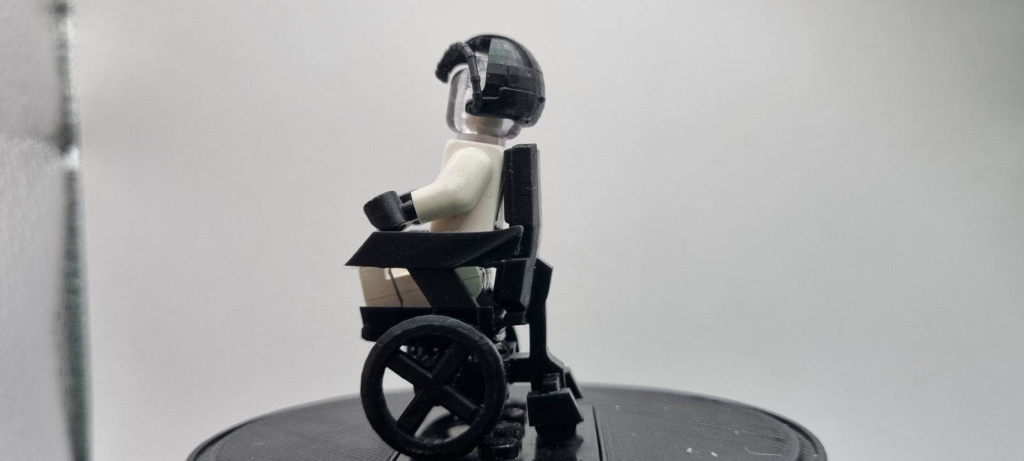 Building toy custom 3D printed superhero in wheelchair!