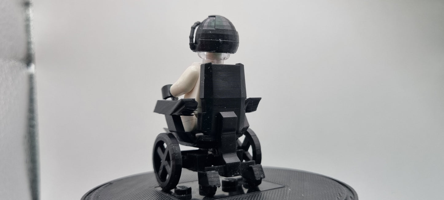 Building toy custom 3D printed superhero in wheelchair!