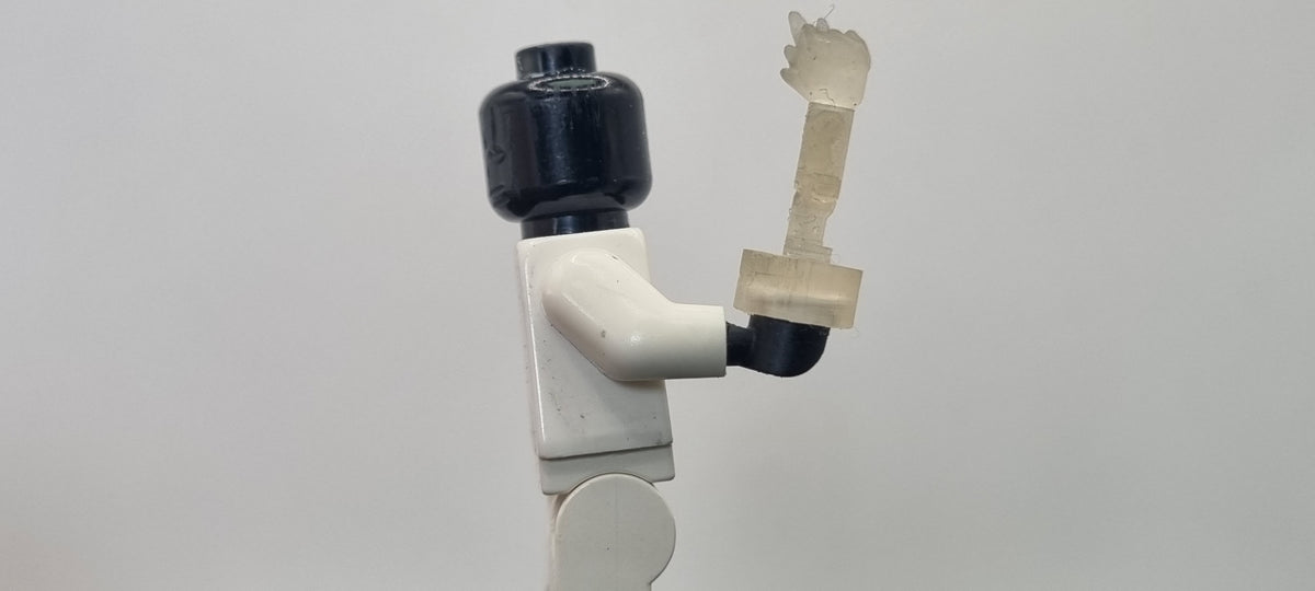 Translucent Minifigure Building toy custom 3D printed watching wearing hero translucent heat ...
