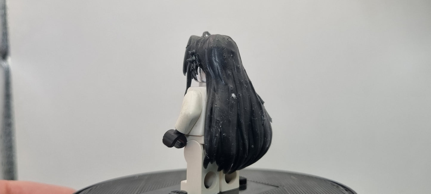 Building toy custom 3D printed waifu hair v2