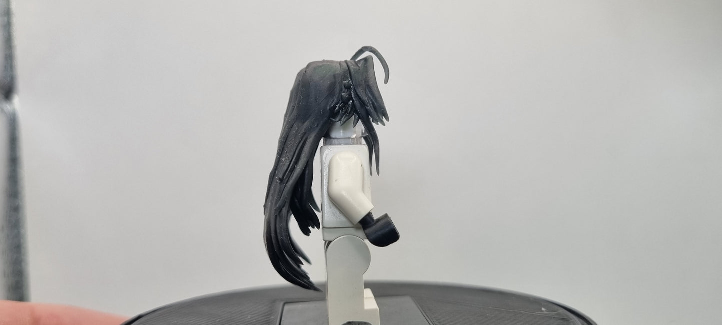 Building toy custom 3D printed waifu hair v2