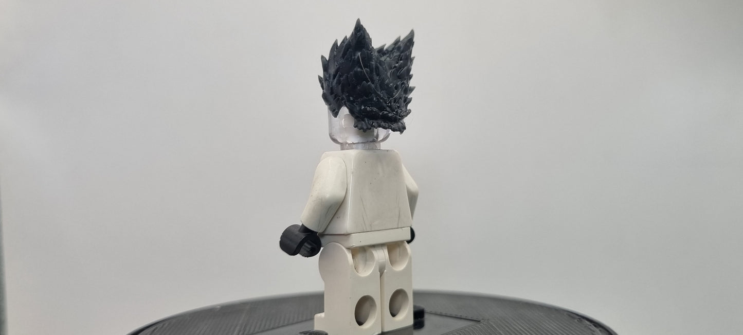 Building toy custom 3D printed 2 points on hair single punch villain!