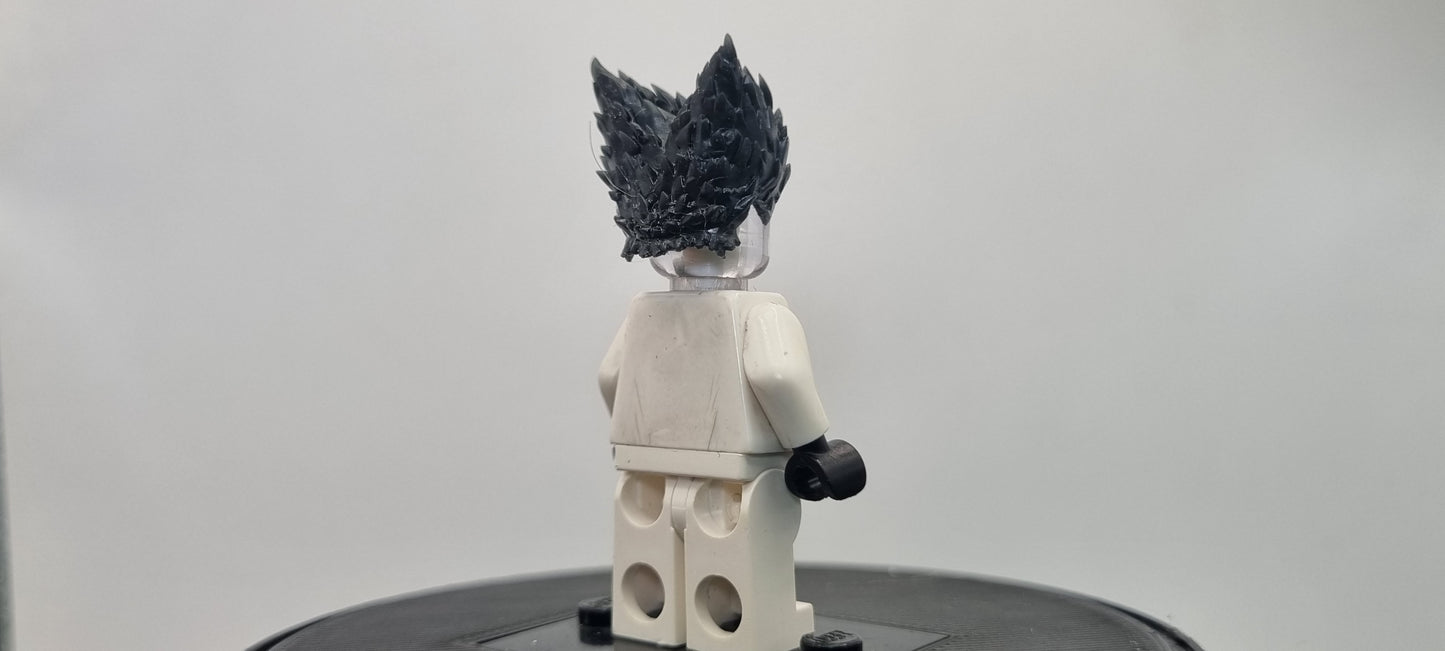 Building toy custom 3D printed 2 points on hair single punch villain!