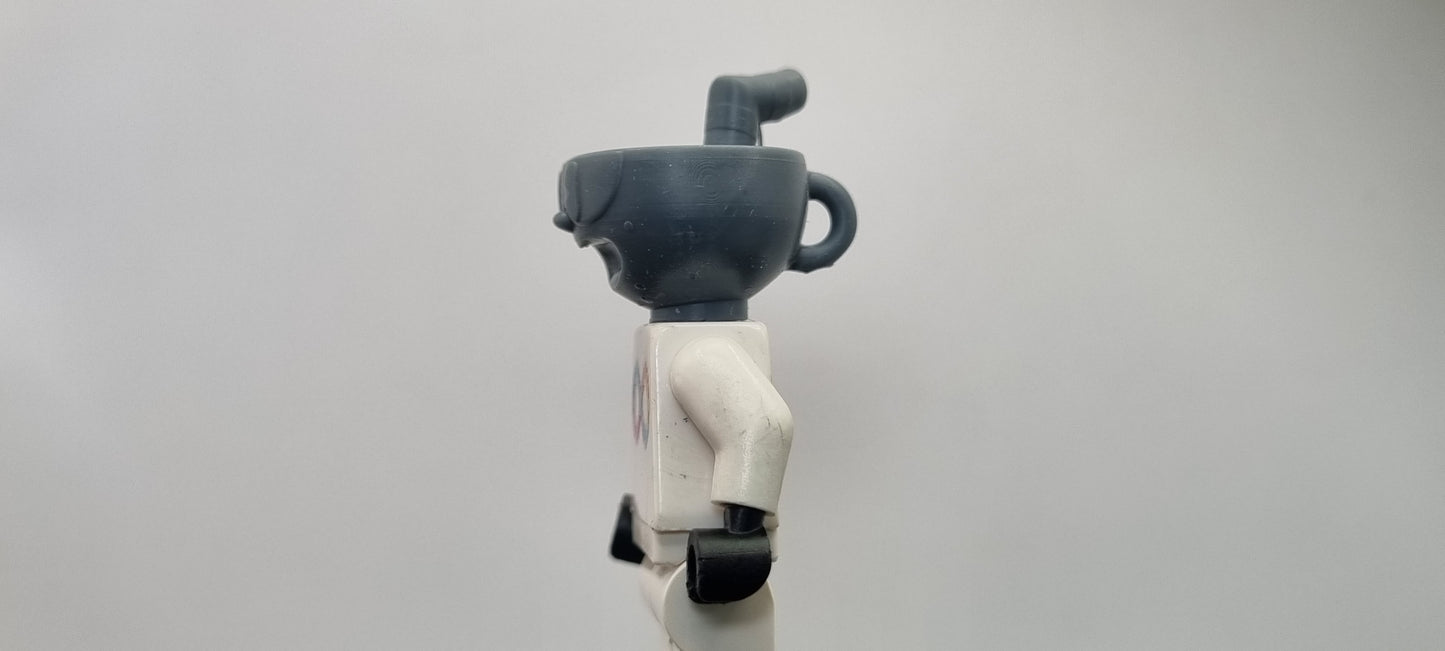 Building toy custom 3D printed beverage head bent straw