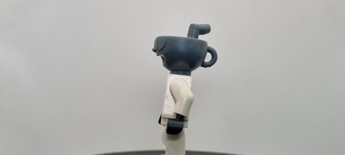 Building toy custom 3D printed beverage head bent straw