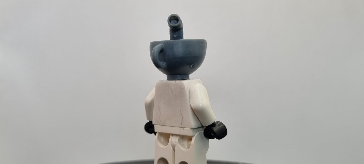 Building toy custom 3D printed beverage head bent straw