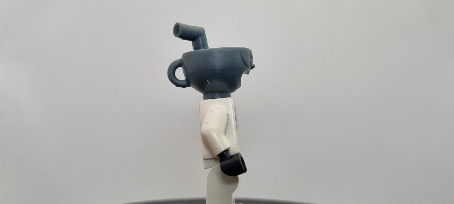 Building toy custom 3D printed beverage head bent straw