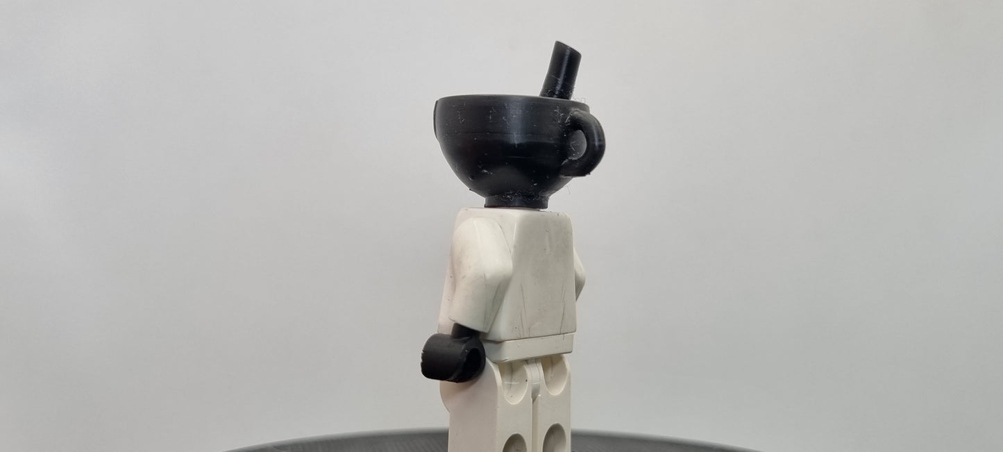 Building toy custom 3D printed beverage head sraight straw