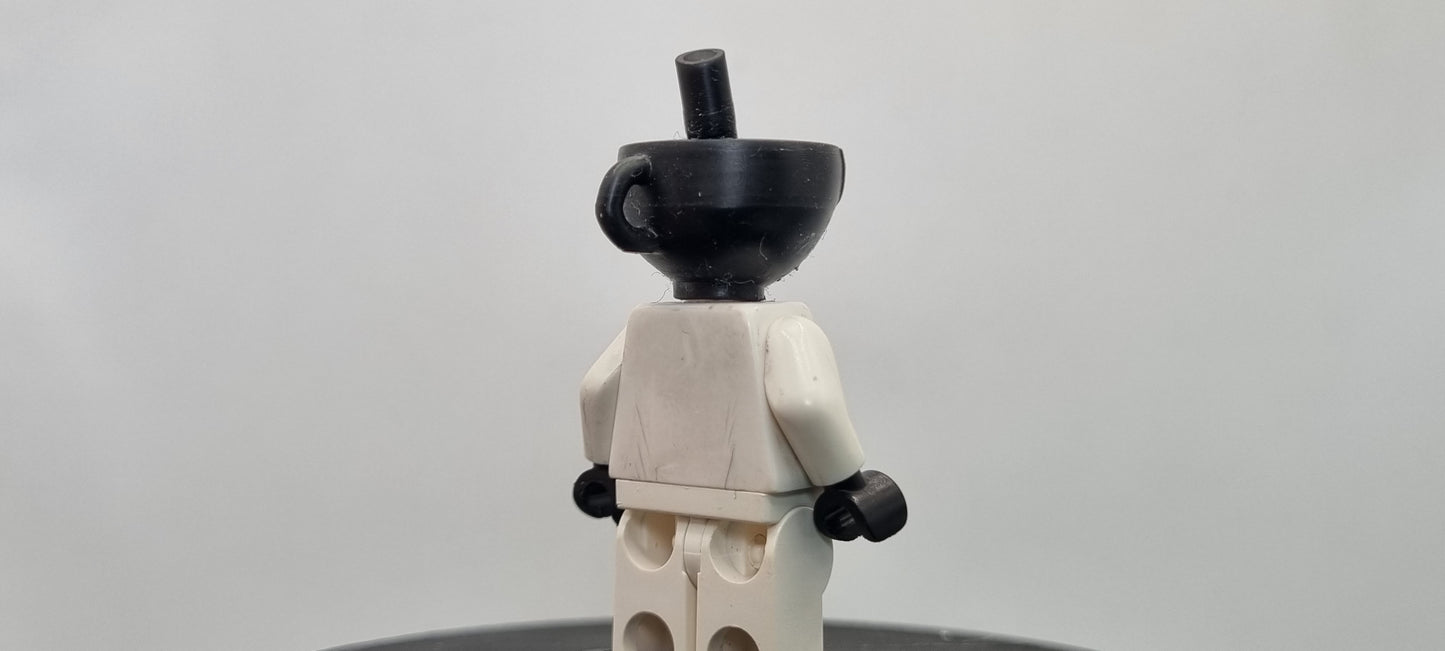 Building toy custom 3D printed beverage head sraight straw