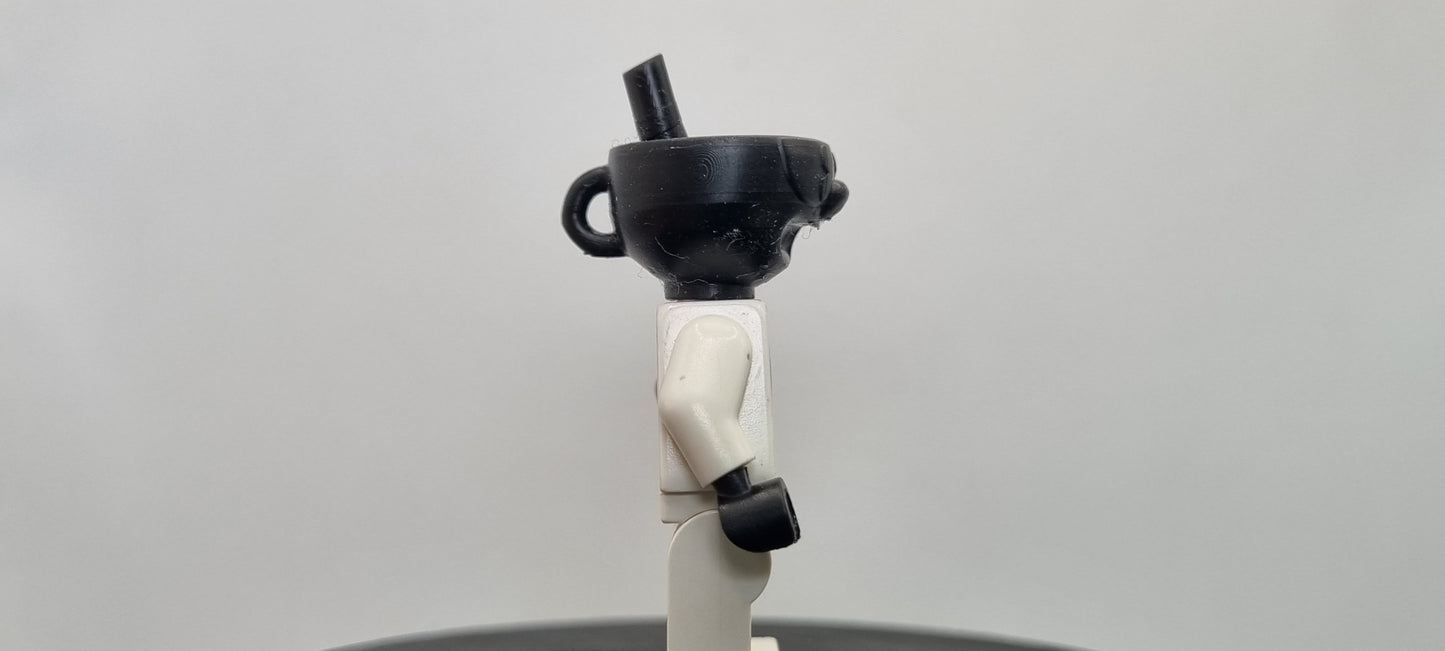 Building toy custom 3D printed beverage head sraight straw