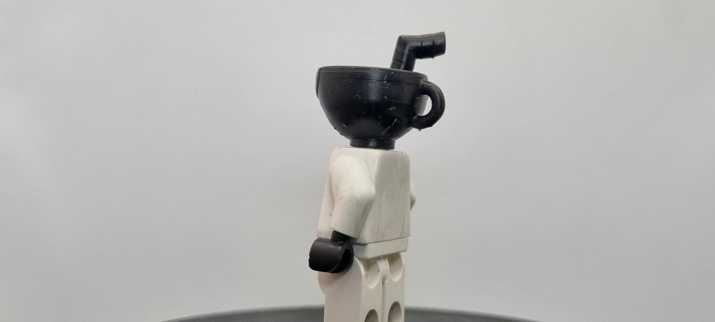 Building toy custom 3D printed beverage head bent straw