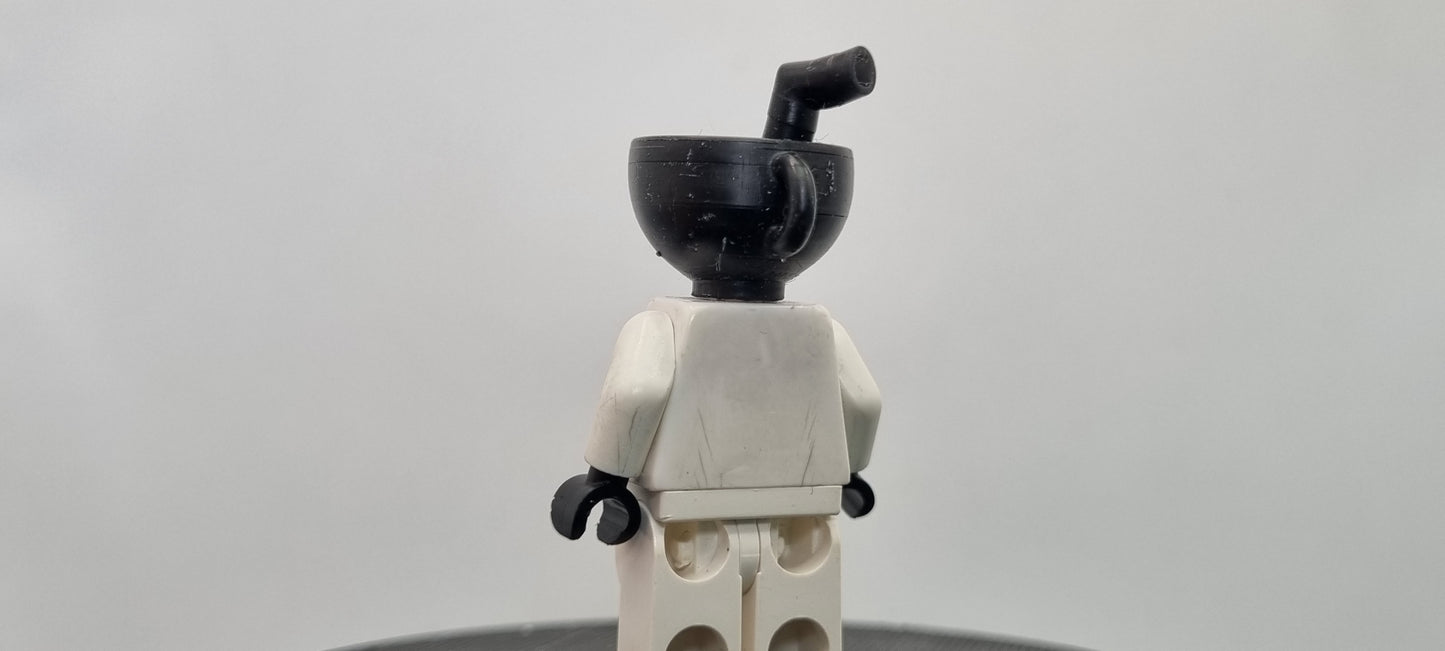 Building toy custom 3D printed beverage head bent straw