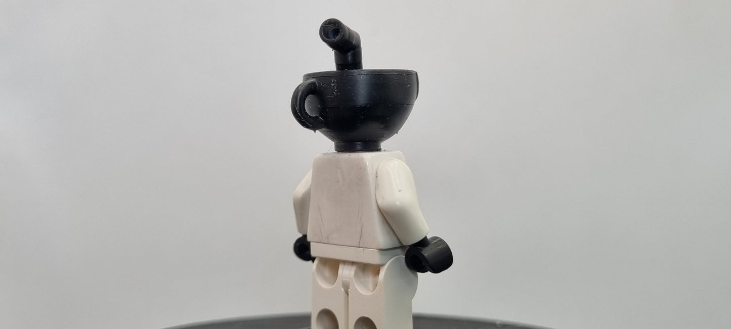 Building toy custom 3D printed beverage head bent straw