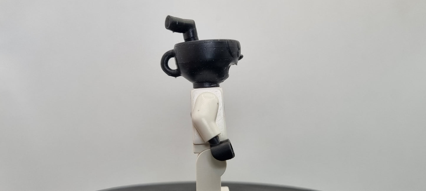 Building toy custom 3D printed beverage head bent straw