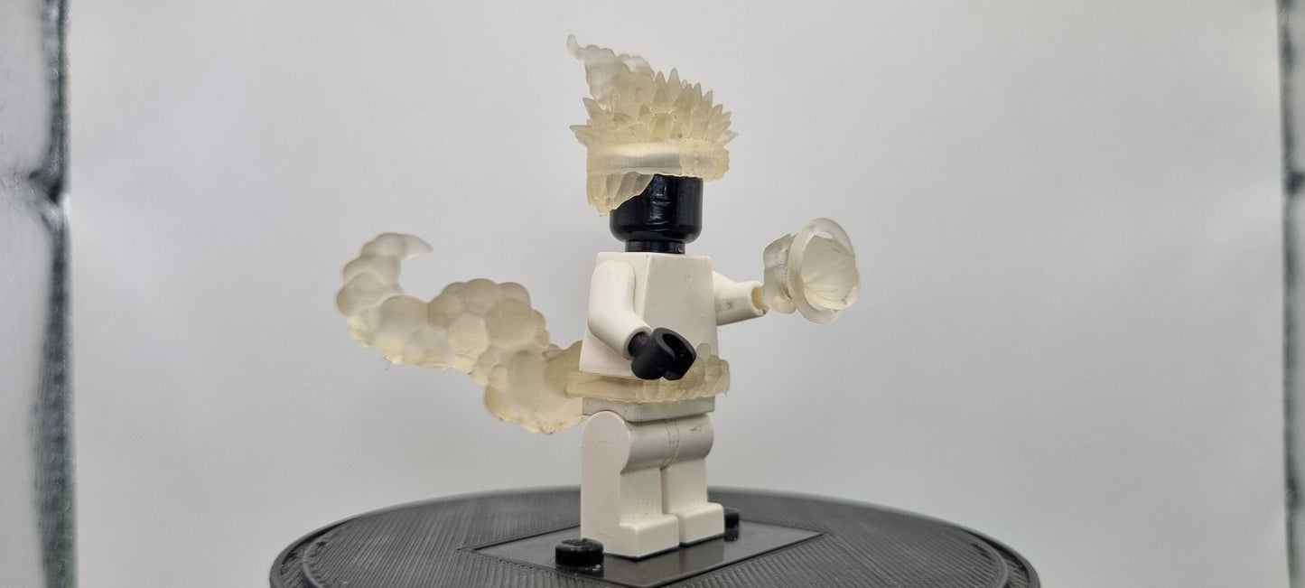 Building toy custom 3D printed ninja with one fox tail!