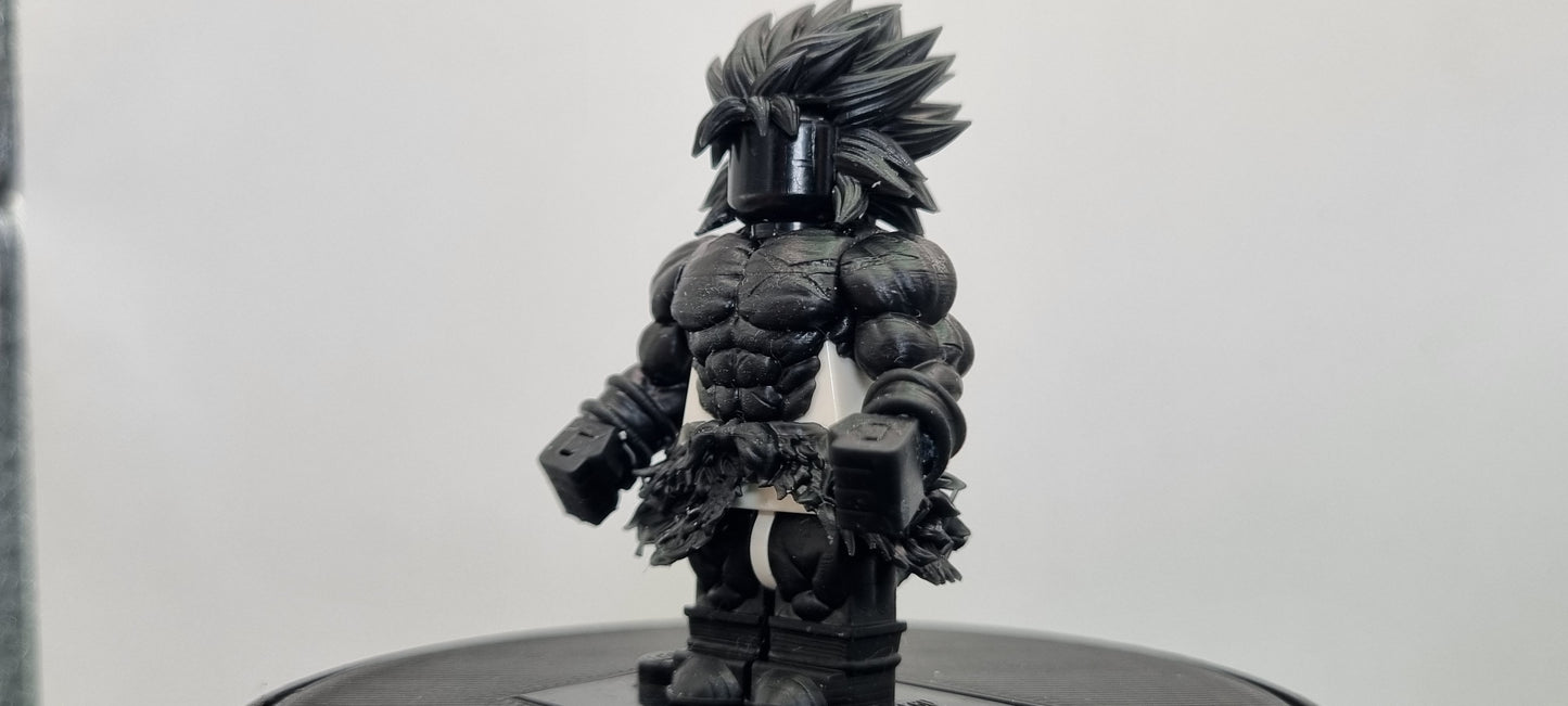 Building toy custom 3D printed buffed extreme spikey hair dude!