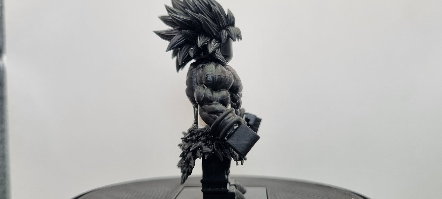 Building toy custom 3D printed buffed extreme spikey hair dude!